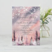 Winterlandschap Greenpine Forest Verloving Kaart (Staand voorkant)