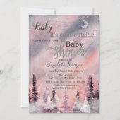Winterlandschap Groene Dennenbos Baby Shower Kaart (Voorkant)
