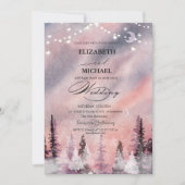 Winterlandschap groene dennenbos script kaart (Voorkant)
