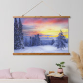 Winterlandschap Hangend Wandkleed (Slaapkamer)