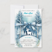 Winterlandschap Herten Verjaardag Uitnodiging (Voorkant)
