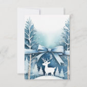 Winterlandschap Herten Verjaardag Uitnodiging (Achterkant)