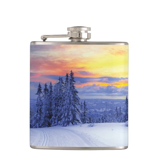 Winterlandschap Heupfles (Voorkant)