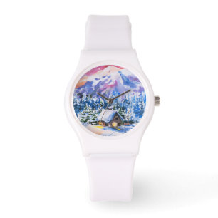 Winterlandschap Horloge