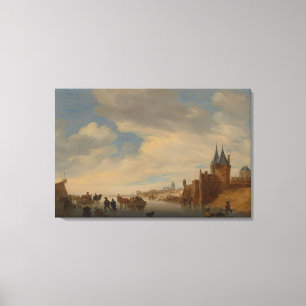 Winterlandschap in Arnhem   1653 Canvas Afdruk