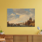 Winterlandschap in Arnhem | 1653 Canvas Afdruk (Insitu (Woonkamer))