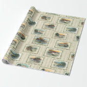 winterlandschap in de deelstaat Rustisch Cadeaupapier (Uitgerold)