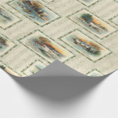 winterlandschap in de deelstaat Rustisch Cadeaupapier (Hoek)