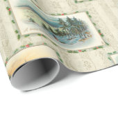 winterlandschap in de deelstaat Rustisch Cadeaupapier (Rol Hoek)