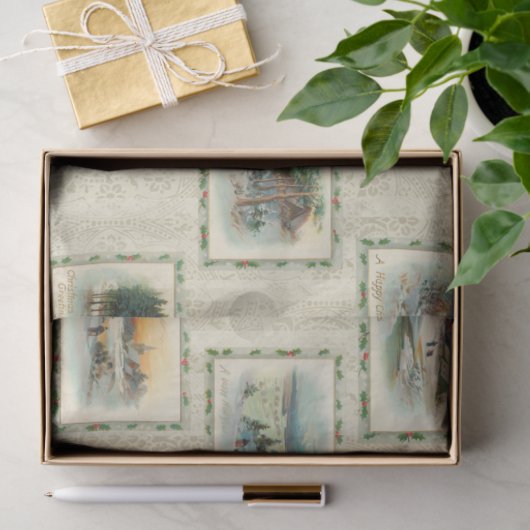  winterlandschap in de deelstaat Rustisch Tissuepapier (Geschenk)