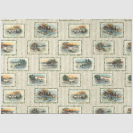 winterlandschap in de deelstaat Rustisch Tissuepapier