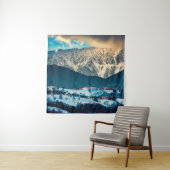 Winterlandschap in het Karpatische gebergte. Bran, Wandkleed (In situ)