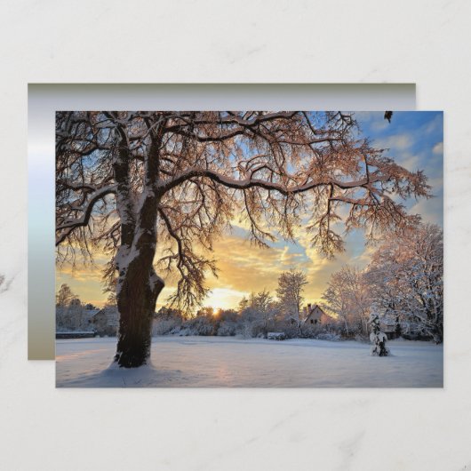 Winterlandschap in Letland (Voorkant / Achterkant)