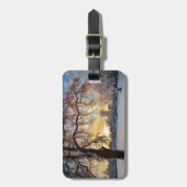 Winterlandschap in Letland Bagagelabel (Voorkant verticaal)