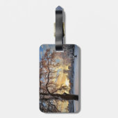 Winterlandschap in Letland Bagagelabel (Achterkant verticaal)