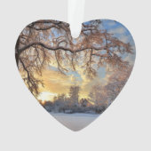 Winterlandschap in Letland Ornament (achterkant)