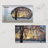 Winterlandschap in Letland Visitekaartje (Voorkant / Achterkant)