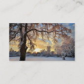Winterlandschap in Letland Visitekaartje (Achterkant)