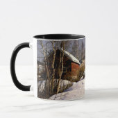 Winterlandschap in Lillehammer, Denemarken Mok (Links)