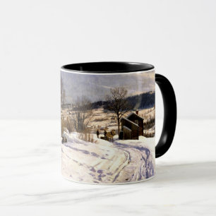 Winterlandschap in Lillehammer, Denemarken Mok