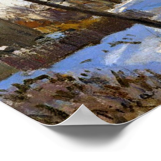 Winterlandschap in Loiveciennes Camille Pissarro Poster (Hoek)