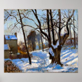 Winterlandschap in Loiveciennes Camille Pissarro Poster (Voorkant)