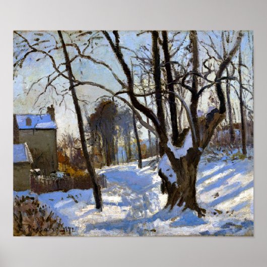 Winterlandschap in Loiveciennes Camille Pissarro Poster (Voorkant)