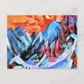 Winterlandschap in maanlicht door Ernst Kirchner Briefkaart (Voorkant)