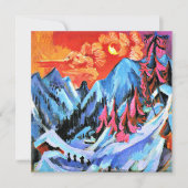 Winterlandschap in Moonlight door Ernst Kirchner Kaart (Voorkant)