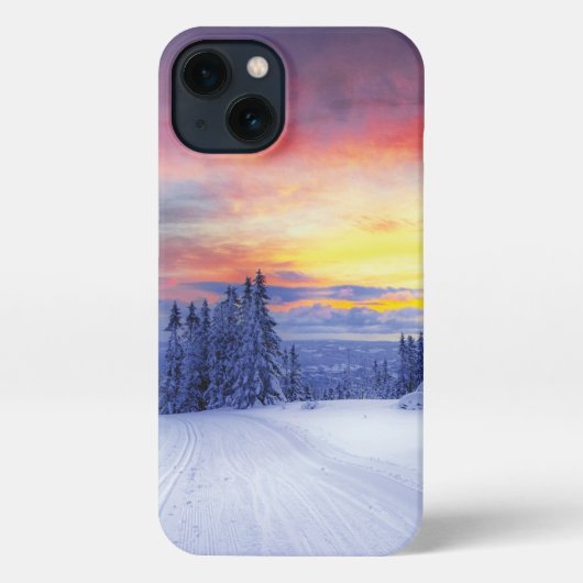 Winterlandschap iPhone Hoesje (Achterkant)