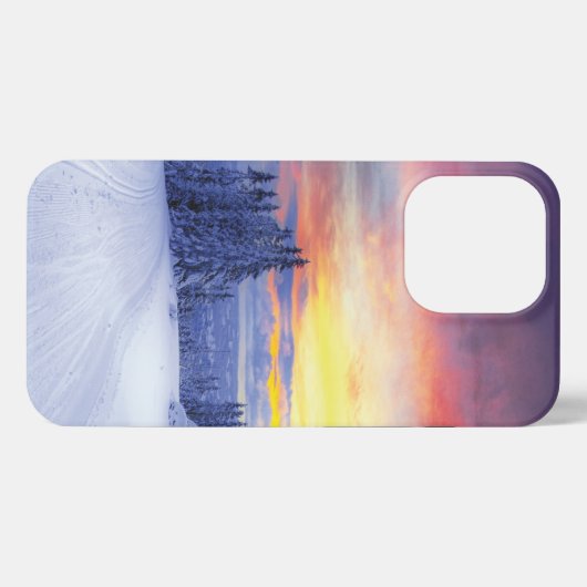 Winterlandschap iPhone Hoesje (Achterkant horizontaal)