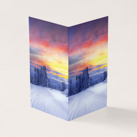 Winterlandschap Kaart (Buitenkant)