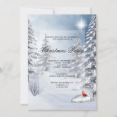 Winterlandschap & Kardinaal Kerstfeest Kaart (Voorkant)