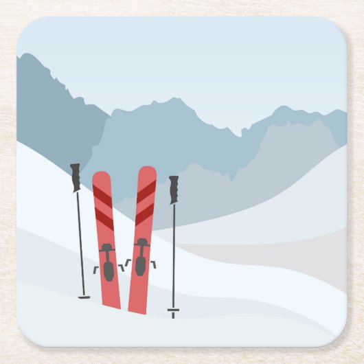 Winterlandschap Kartonnen Onderzetters (Voorkant)