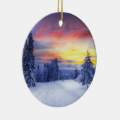 Winterlandschap Keramisch Ornament (Rechts)