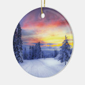 Winterlandschap Keramisch Ornament (Links)