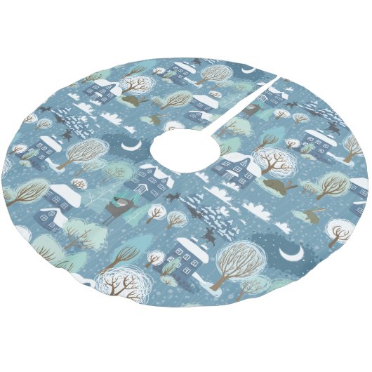 Winterlandschap Kerstboom Rok (Gekanteld)