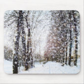 Winterlandschap Kerstmis Mousepad Muismat (Voorkant)