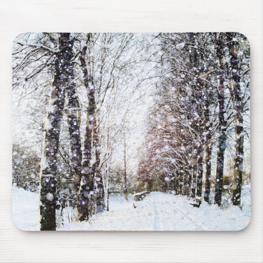 Winterlandschap Kerstmis Mousepad Muismat (Voorkant)