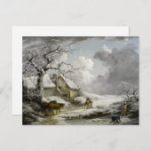 winterlandschap kerstprint feestdagenkaart (Voorkant / Achterkant)