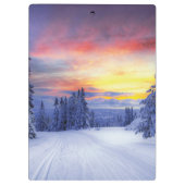 Winterlandschap Klembord (Achterkant)