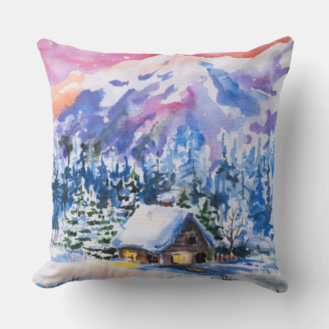 Winterlandschap Kussen (Voorkant)
