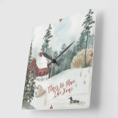 Winterlandschap Lakeside Cabine geen plek zoals th Vierkante Klok (Hoek)