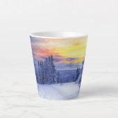 Winterlandschap Latte Mok (Voorkant)