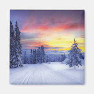 Winterlandschap Magneet