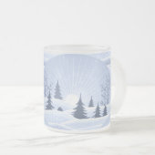Winterlandschap Matglas Koffiemok (Voorkant rechts)