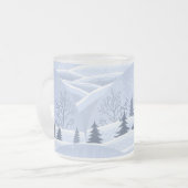 Winterlandschap Matglas Koffiemok (Voorkant links)