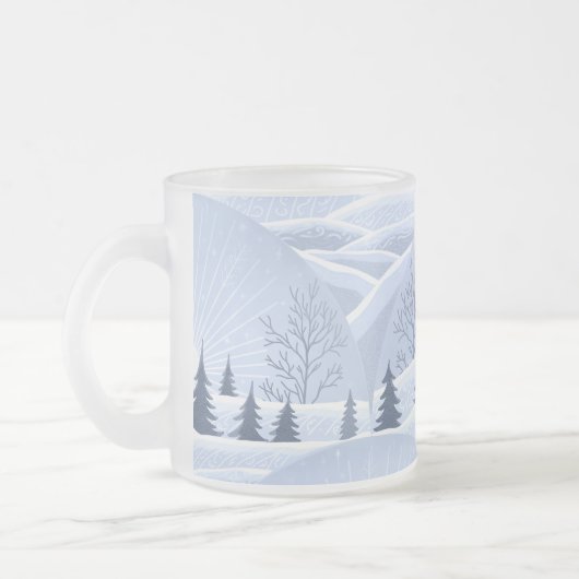 Winterlandschap Matglas Koffiemok (Links)