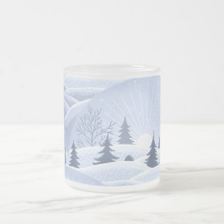 Winterlandschap Matglas Koffiemok