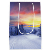 Winterlandschap Medium Cadeauzakje (Achterkant)